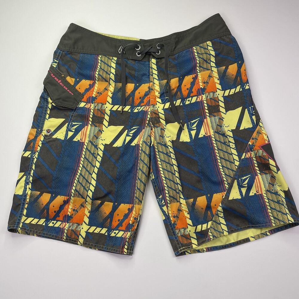 Volcom Boardshorts Men’s 34 Colorful‎ 11” Swim Trunks Vintage
